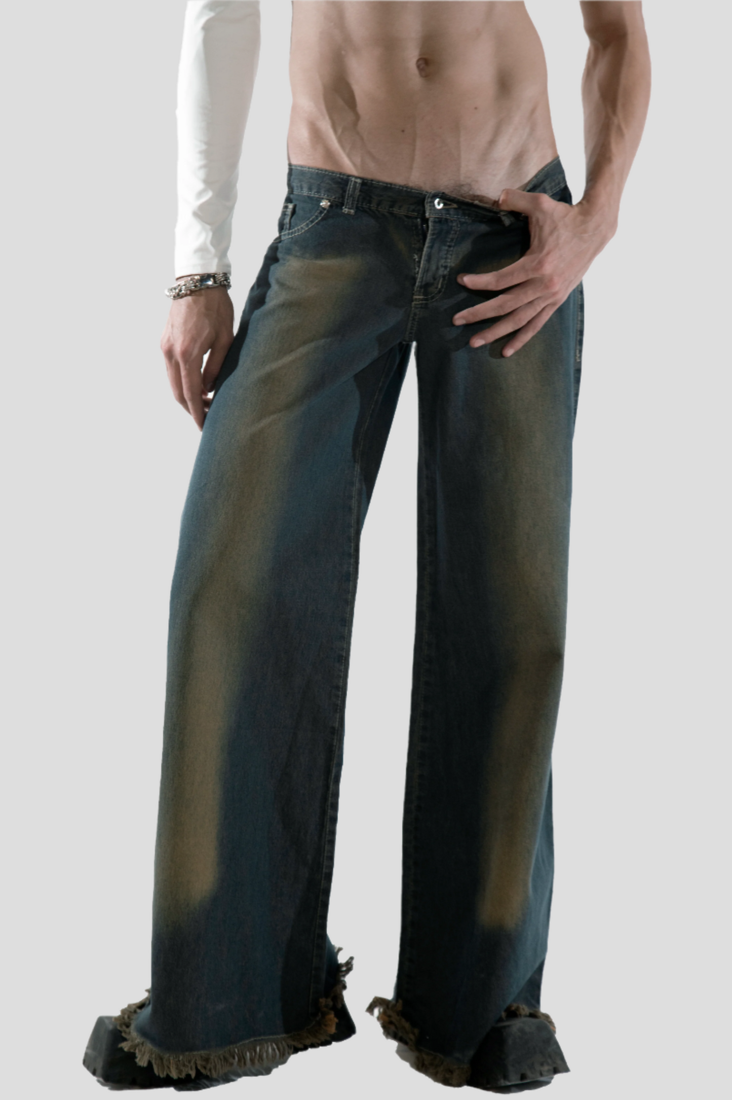 ACID DENIM TROUSERS