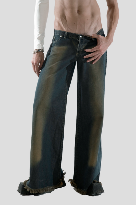 ACID DENIM TROUSERS