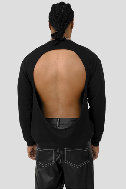 BACK CUT OUT SWEATSHIRT