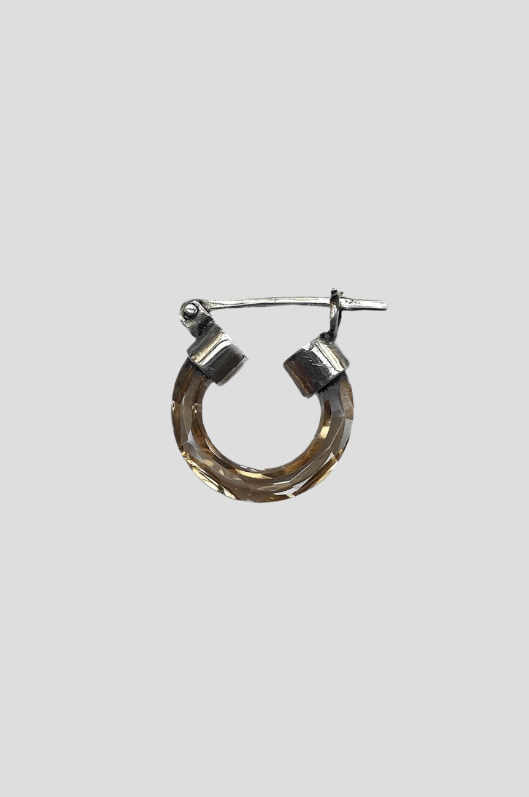 CRISTAL SILVER HOOPS LUXURY JEWELLERY CONTEMPORARY DESING MINIMAL AESTHETIC STREET STYLE FASHION BRAND BASED IN MEXICO CITY