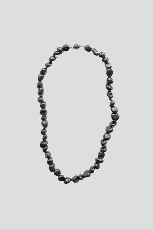 DARK GRAY AGATE NECKLACE