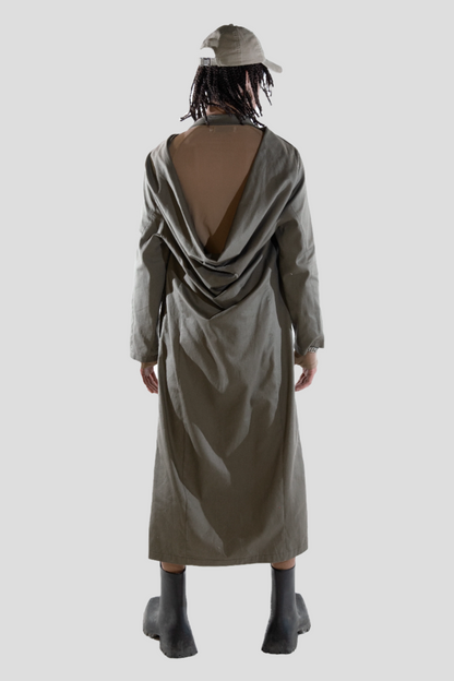 DRAPPED TRENCH COAT