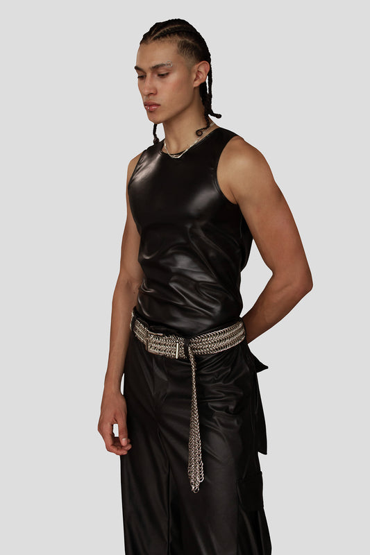 F. LEATHER TANK TOP