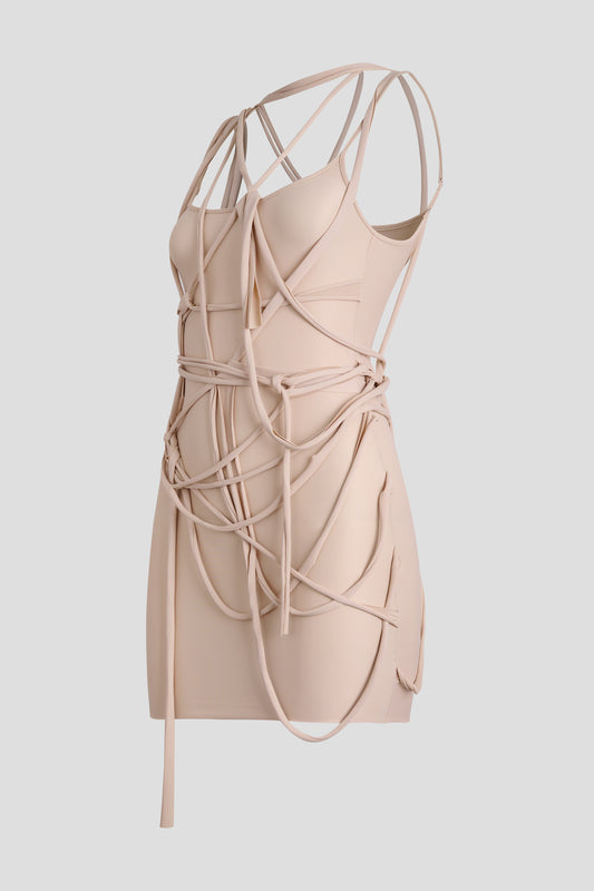 LACED SKIN DRESS