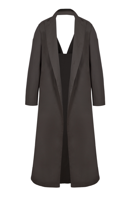 DRAPPED TRENCH COAT